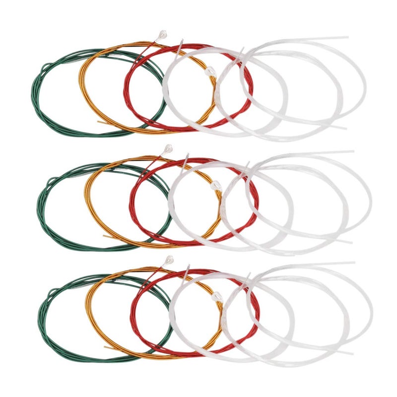 JYsun Colorful Classical Guitar Strings 3 full sets Clear Nylon for E-1st B-2nd G-3rd and Nylon Core Colorful Coated Copper Alloy Wound for D-4th A-5th E-6th - Image 1